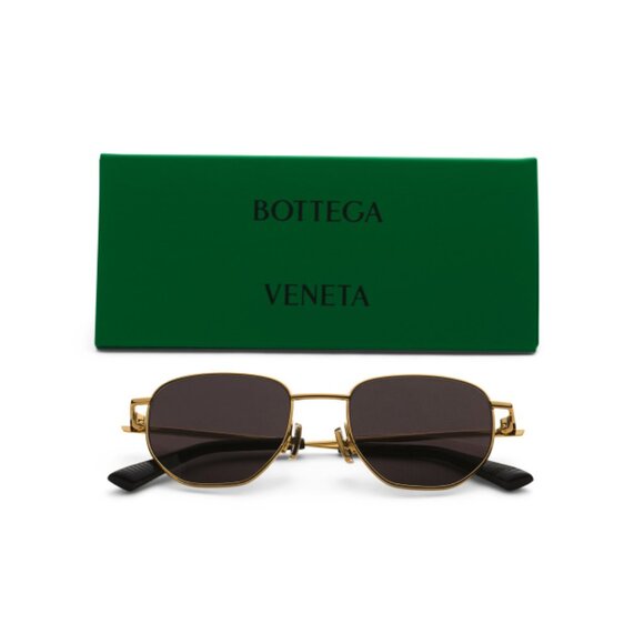 BOTTEGA VENETA Gold 50mm Square Sunglasses
